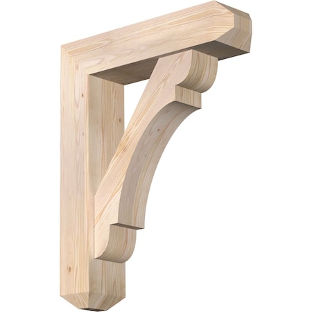 Ekena Millwork Olympic Craftsman Smooth Bracket w/ Offset Brace, Douglas Fir, 7 1/2"W x 30"D x 38"H BKT0806X30X38OLY04SDF